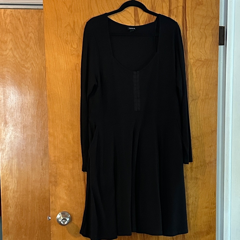 Torrid Classic Black Long Sleeve Dress